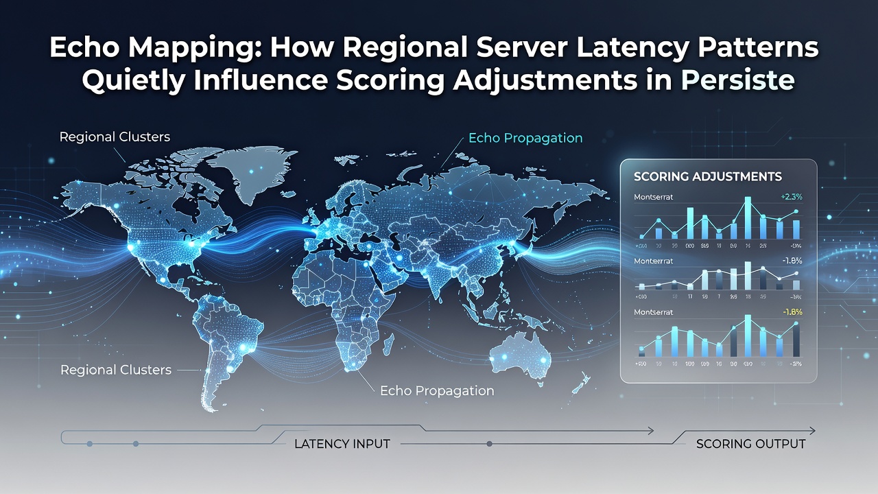 Cross-device live service architecture showing regional server interactions and scoring reconciliation