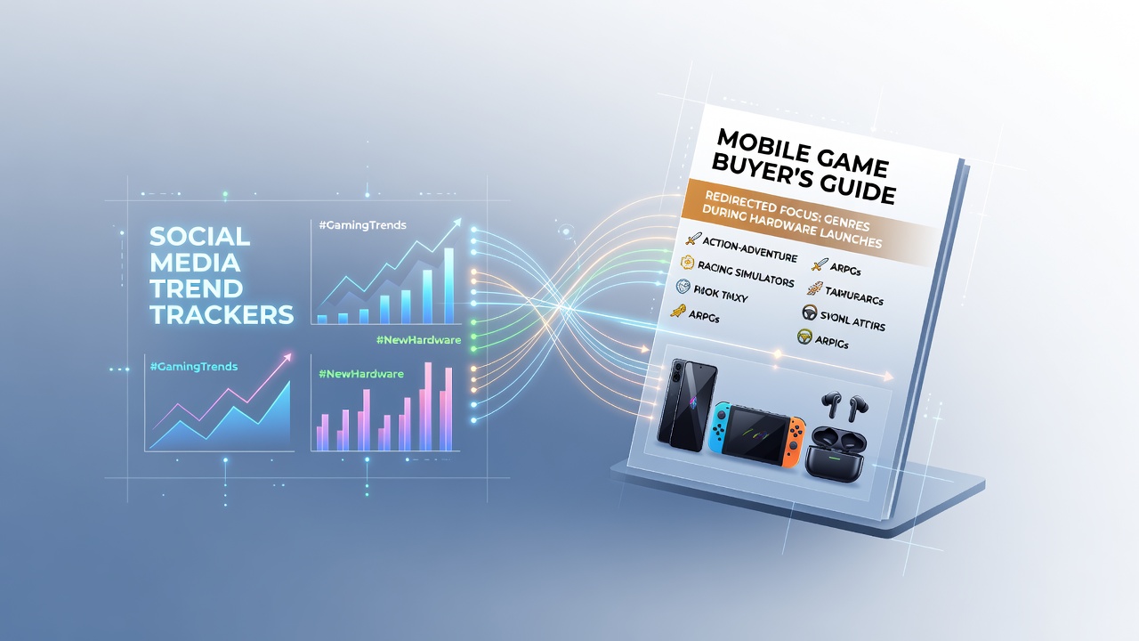 Social media trend trackers displaying genre popularity spikes aligned with mobile hardware announcements