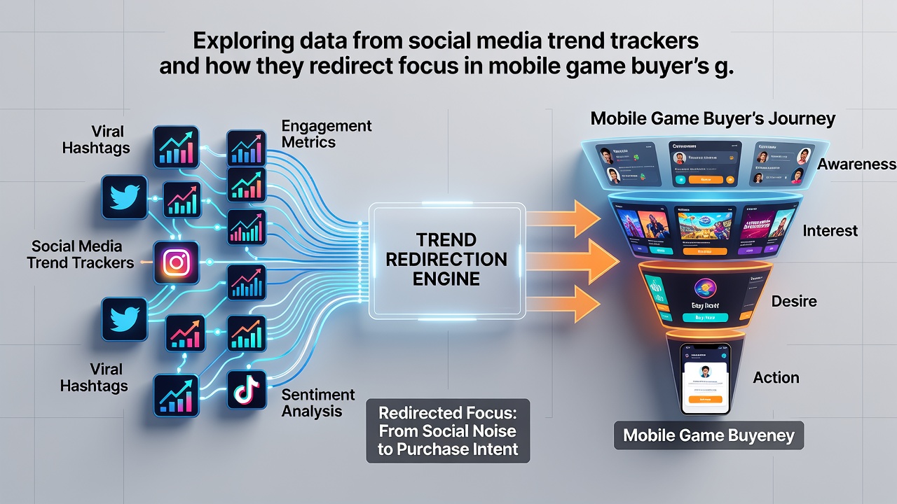 Analytics dashboard illustrating genre focus changes in mobile game guides around device launch dates