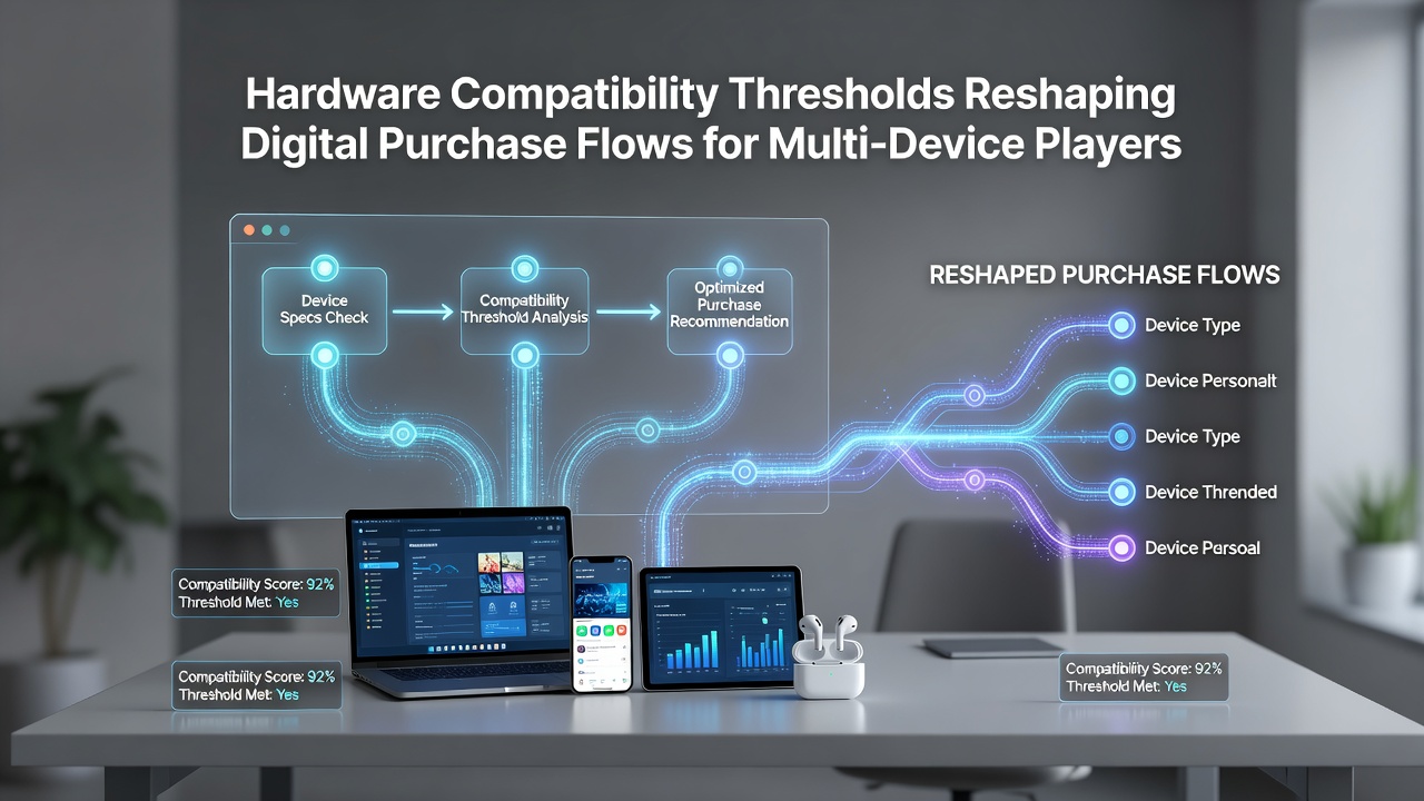 Flowchart illustrating digital purchase redirection across device types