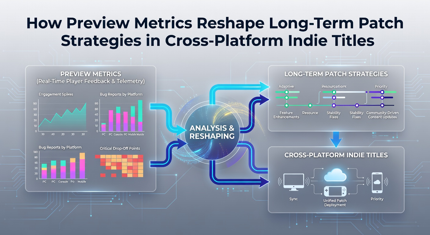 Dashboard displaying preview metrics for cross-platform indie game patches