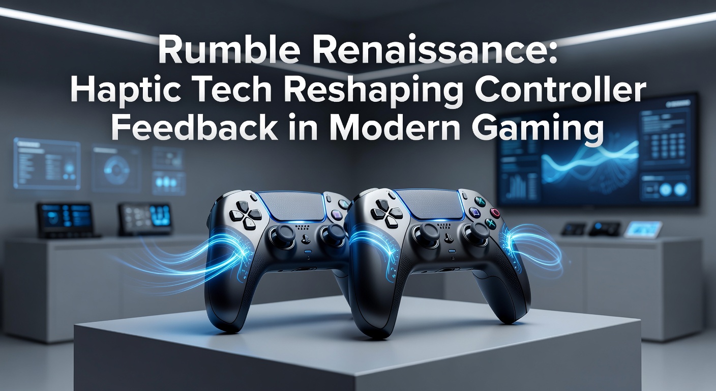 DualSense controller displaying advanced haptic feedback patterns during gameplay, with visible vibration zones and adaptive triggers